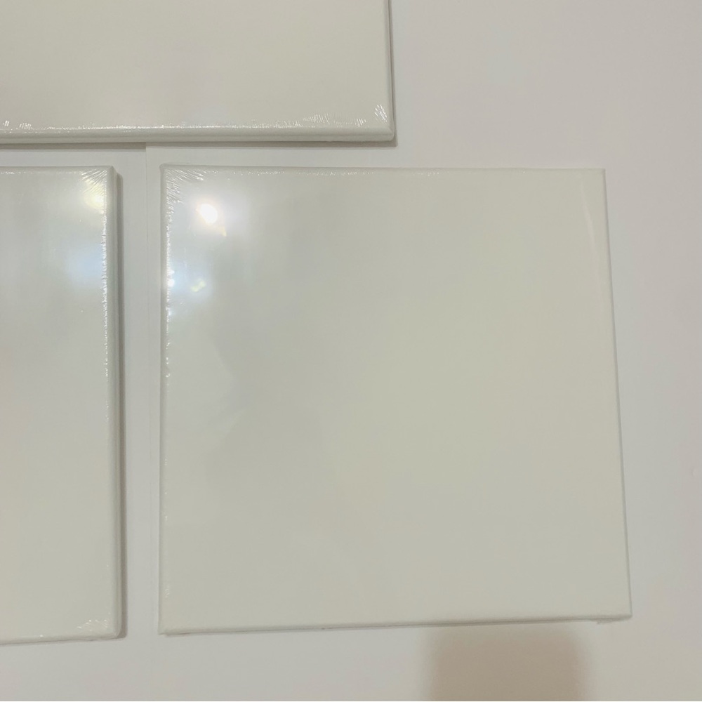Stretched Blank Canvas Set Of 3 12 x 12 Inches New - Picture 4 of 10